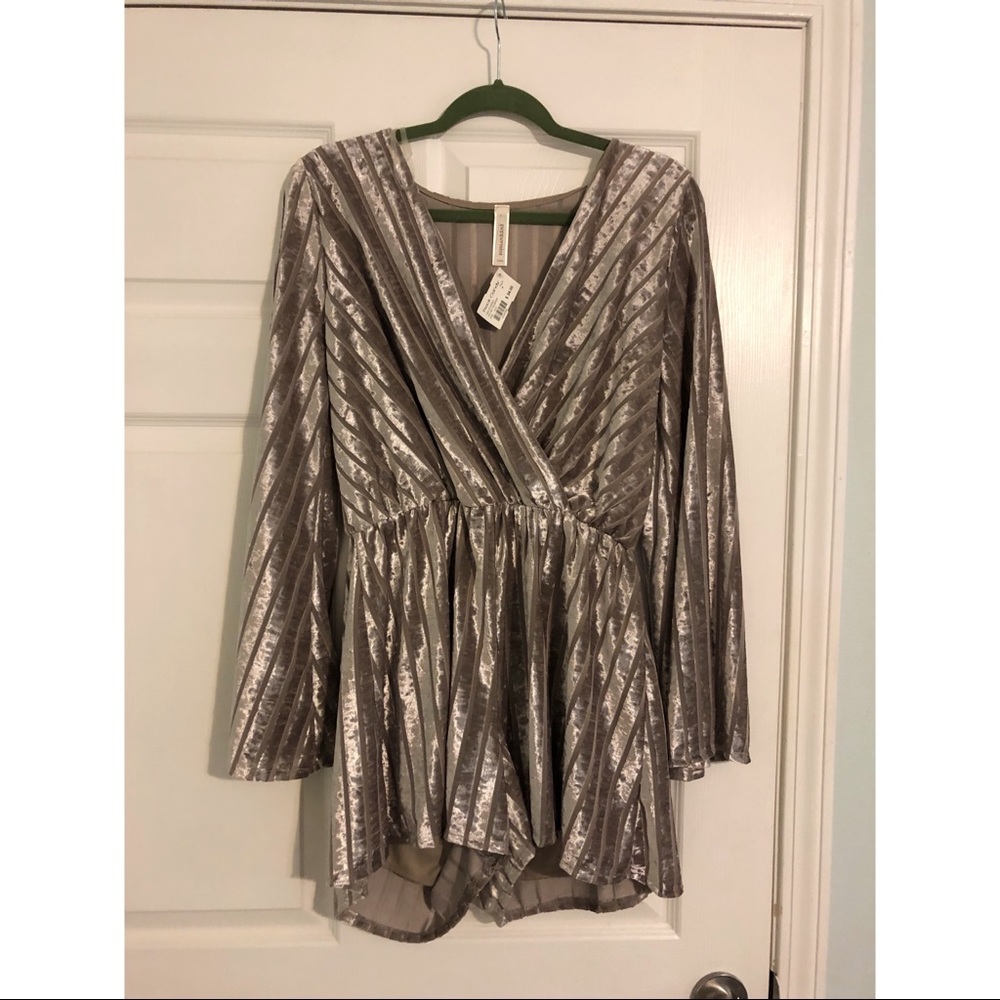 NWT boutique velvet romper